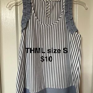 THML Black and White Striped Women's Top